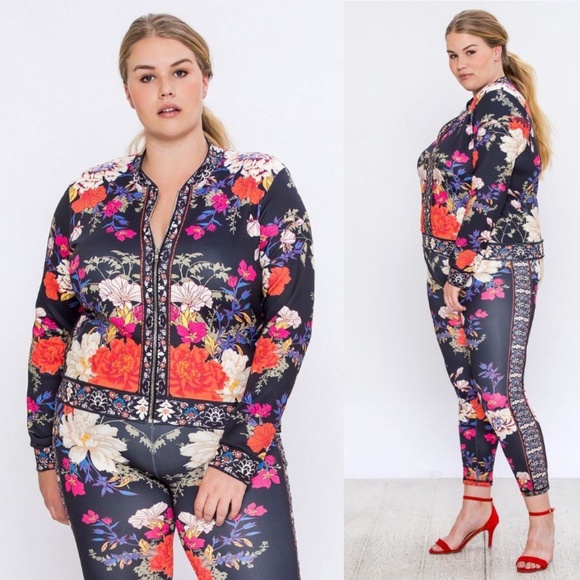 Night Bloom 2X Track Suit Jacket & Leggings Set - Picture 8 of 8